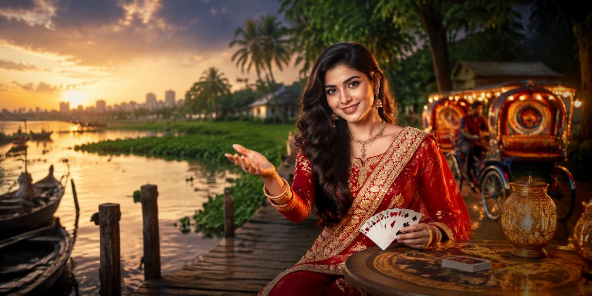 A user playing rummy beside a rickshaw in Dhaka