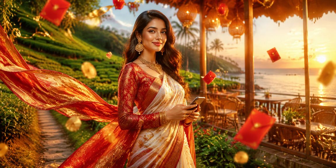 গাজীপুরে শাড়ি পরা একজন নারী মোবাইলে rajbetbet88 অ্যাপে ভিআইপি বোনাস চেক করছেন