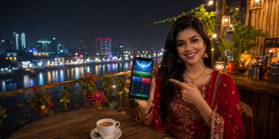 A Bangladeshi model playing a toss prediction game in Mymensingh